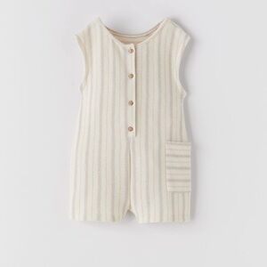 Zara Striped Knit Overalls Size 4-5 Years